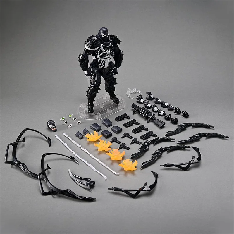 

Agent Venom Action Figure CT Version Marvel Kaiyodo Revoltech AMAZING YAMAGUCHI Anime Figurine Collection Toys