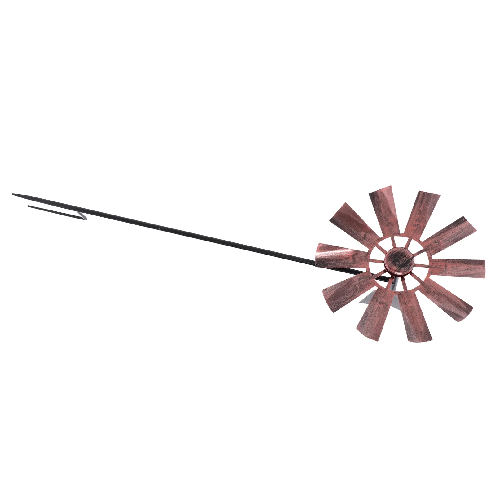 กังหันลมกลางแจ้ง Wrought Iron พืชโลหะ Rotatory ตกแต่ง Windmills Garden