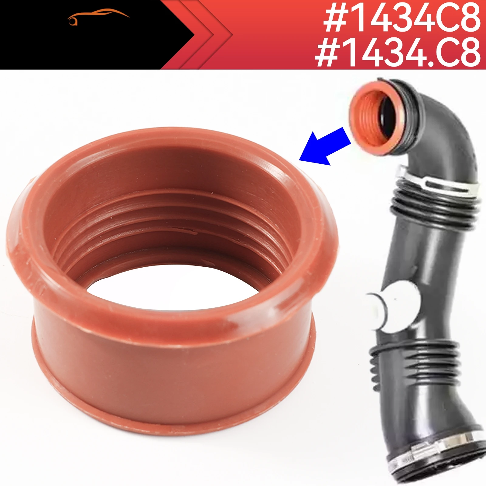 Turbo Air Hose Pipe Sleeve FOR CITROEN C2 C3 C4 C5 PICASSO BERLINGO PEUGEOT 206 207 307 308 407 EXPERT 1.6 HDI 1434.C8 1434C8