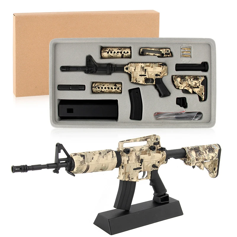 FANDAO Military Collectors' AR15 Metal Model Kit | 1:3 Scale Detachable Rifle Replica - Safe Non-Firing Alloy Display Artifact