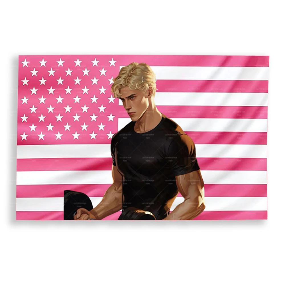 A-Aaron W-Warner Pink USA Flagge |   S-Shatter Me Fan-Art Wandteppich |   Trendige BookTok Buchliebhaber-Wanddekoration