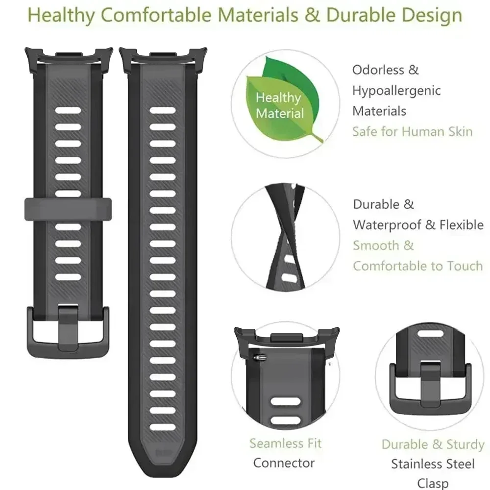حزام رياضي لساعة سامسونج جالاكسي الترا 2 47 مللي متر حزام ساعة سيليكون لساعة جالاكسي 8 40 مللي متر 44 مللي متر 8 كلاسيكي 46 مللي متر ملحقات #2