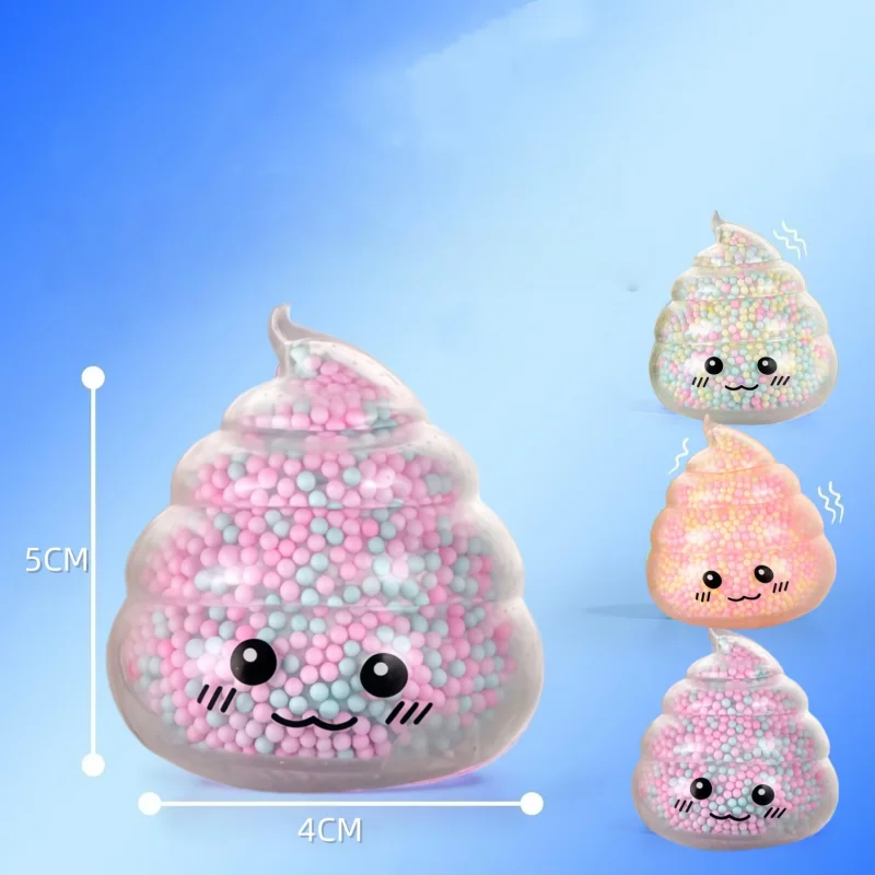2PCS Squishy Poop Fidget Toys Stress Relief Balls Colorful Easter Basket Stuffers for Girls Kids Stress-Relieving Toy