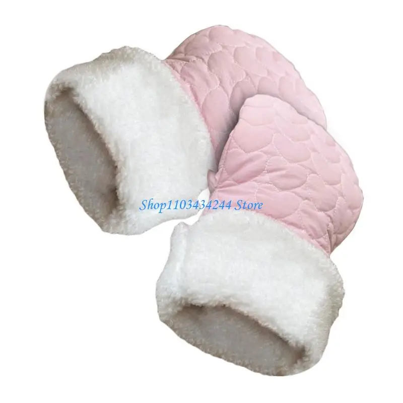 

G2TC 1 Pair Cosy Infant Strollers Mittens Keep Hands Warm In Winter Comfortable Fleece Lining Hand Muffs for Outdoor Activity