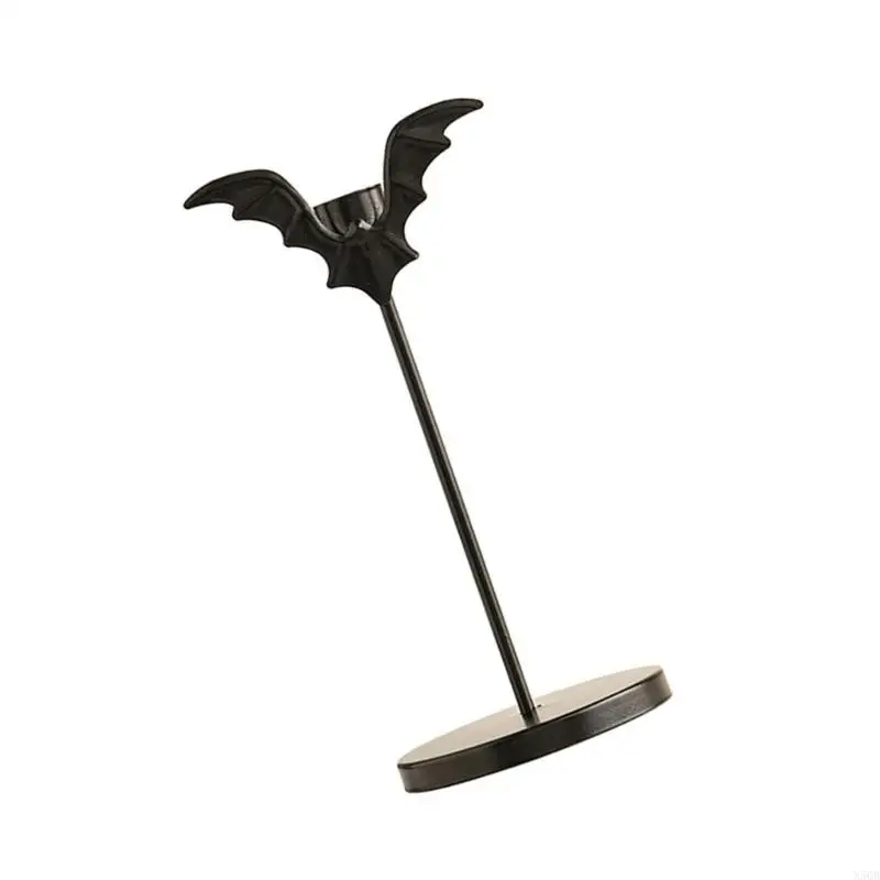 2025 New Dark Gothic Taper Candlestick Holders Halloween Bat Stand Holiday Table Centerpieces Candelabra Decoration