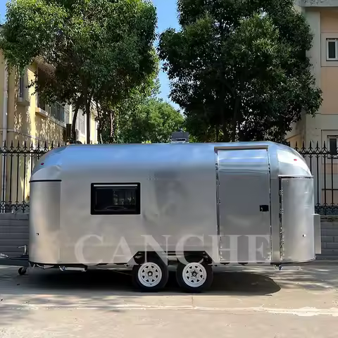 Family Off Road Caravan Travel Trailer Rv Camper With Customized Door And Rv Exterior Accessories Shower Cubicle