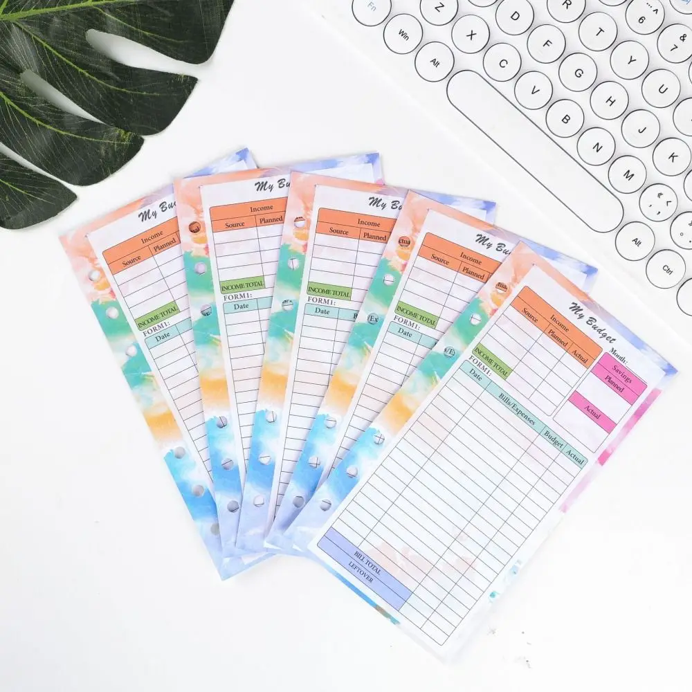 

Planner Time Management Inside Paper Stationery Paper Budget Pages Refill Inner Pages A6 Loose Leaf Paper Spiral Binder Paper