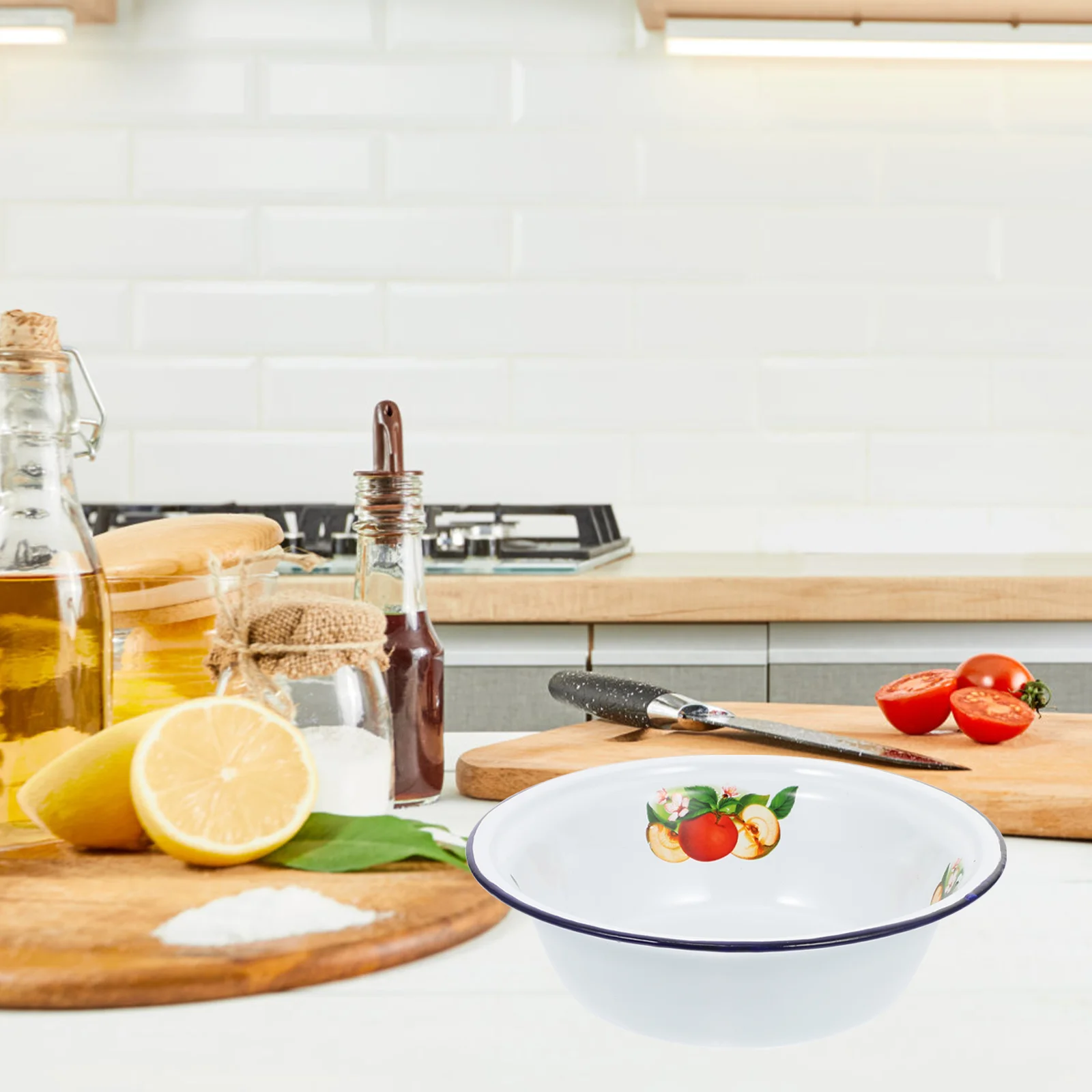 1pc Enamel Soup Bowl Vintage D - Meal Prep Bowl review and price