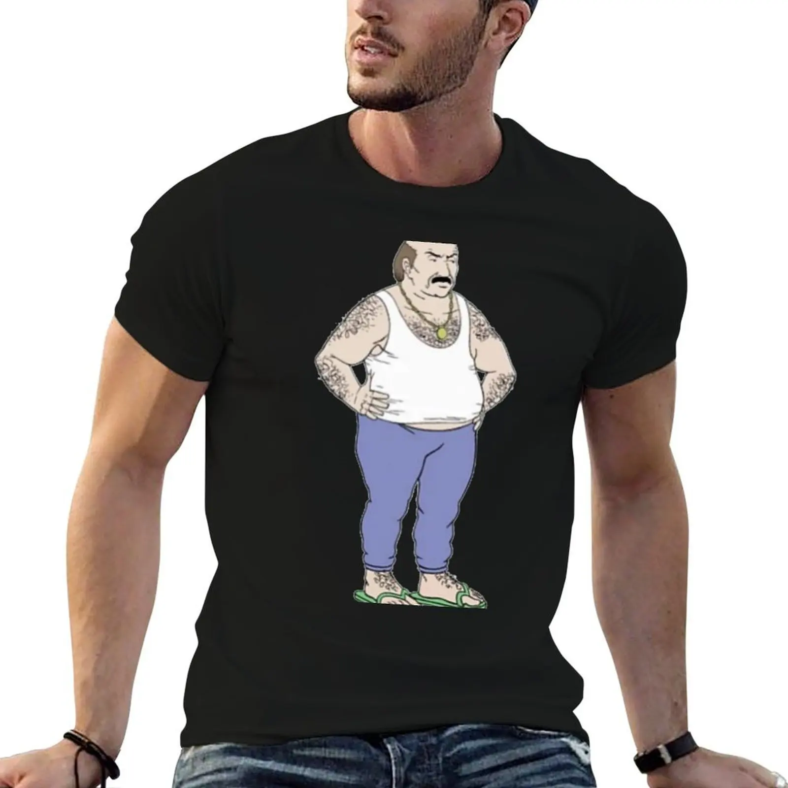

Aqua teen hunger force Carl angry wearing sandals T-Shirt t shirt man casual t shirts for man pack white T-Shirt