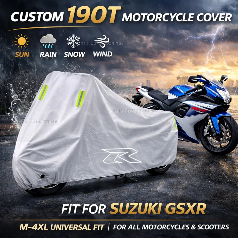 

Чехол для мотоцикла Suzuki GSXR 600 750 1000 GSX-R 600 750 1000 125 150 1998-2023, водонепроницаемый, от дождя, пыли и солнца, для использования на улице