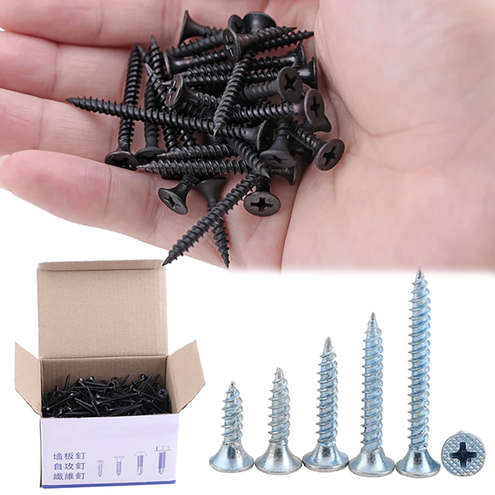 100pcs cross self-tapping screws M3.5, locking screws, metal, suitable for drywall, gypsum board and light steel joist