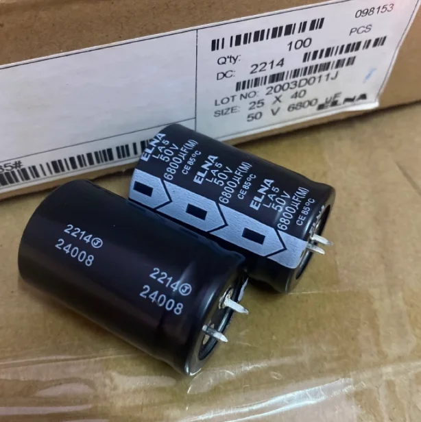 4pcs/lot original Japan ELNA LA5 series 50V 6800UF 25X40mm Aluminum electrolytic capacitor free shipping
