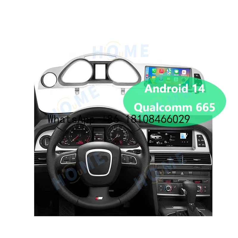 

Android 14 Qualcomm 665 8+128G 8.8" Car Multimedia Video Player DSP for Audi A6 2005-2011 GPS Navigation Carplay Screen