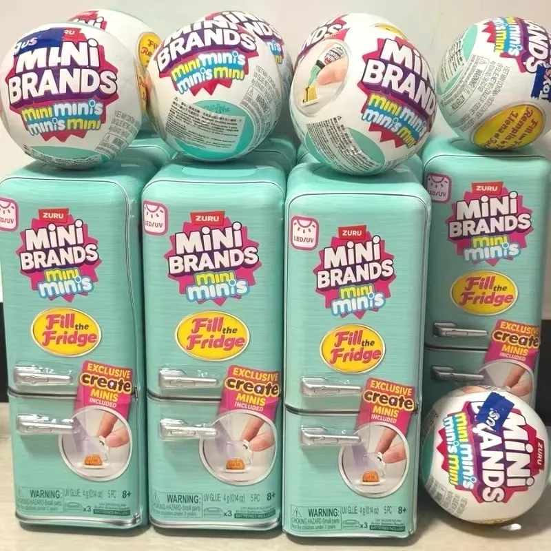 

Mini Fridge Surprise Ball Mini Brands Miniature Figure Delicious Food Mystery Blind Box Toy Collectible Ornaments Kids Gift