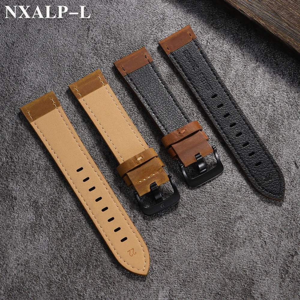 جلد طبيعي حزام (استيك) ساعة 20 مللي متر 22 مللي متر ل Seiko ل أوميغا Smartwatch معصمه 18 مللي متر 24 مللي متر جلد البقر حزام ساعة اليد سوار الأعمال #4