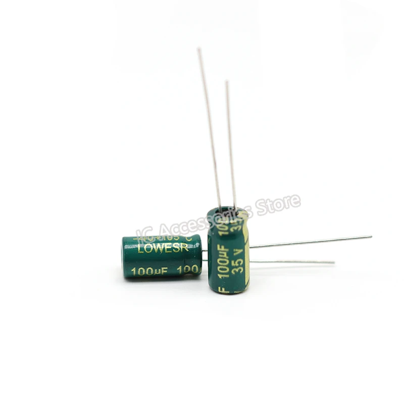 50pcs 35V100UF volume 6x7 6x12MM high frequency low resistance long life DIP electrolytic capacitor 100UF 35V