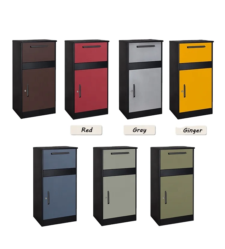 Outdoor Anti-Theft Standing Steel Mailbox Large Residential Drop Delivery Parcel Box Lock Powder Coated Letter Box Home Use