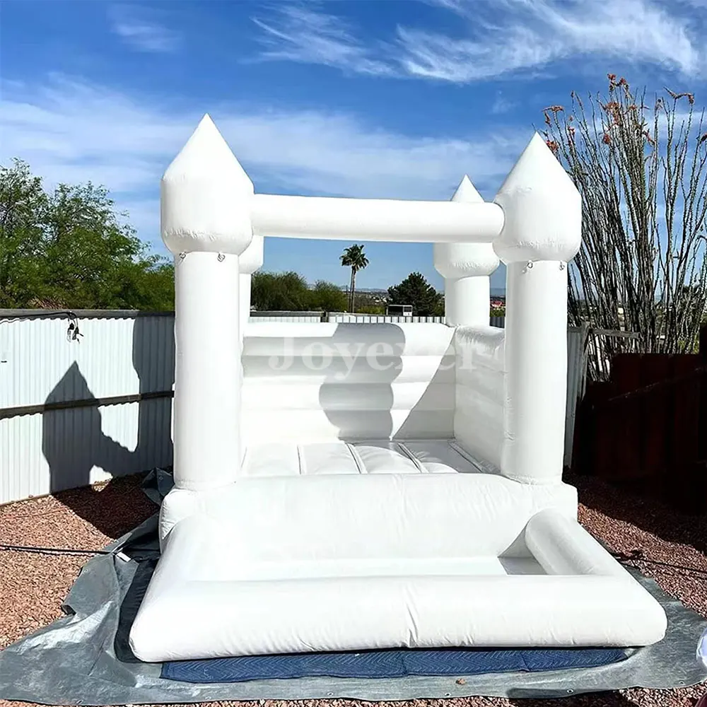 상업용 어린이 점핑 파티 흰색 풍선 웨딩 바운스 하우스 볼풀 포함 야외 놀이용 풍선 성