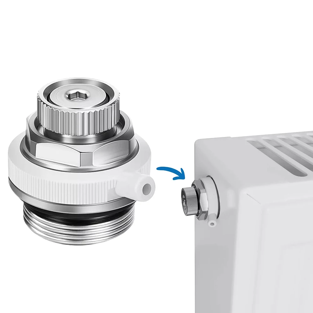 1/5-pcs Radiator Exhaust Valve Copper Fully Automatic Heating Exhaust Valve 1/2in For Various Heating Applications