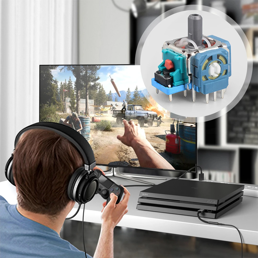 2 ชิ้นแท่งอนาล็อกสำหรับ PS5 คอนโทรลเลอร์ไร้สายนิ้วหัวแม่มือแท่งอนาล็อก 3D จอยสติ๊กสำหรับคอนโทรลเลอร์เพลย์สเตชัน 5