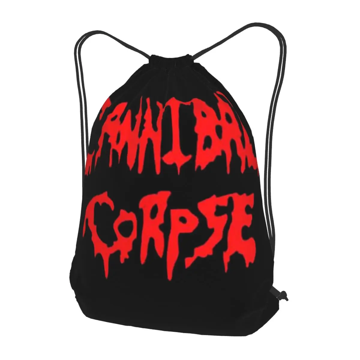 Cannibal Corpse Death Metal Band Backpacks Multi-function Drawstring Bundle Pocket Storage Bag Book Bags for Travel School