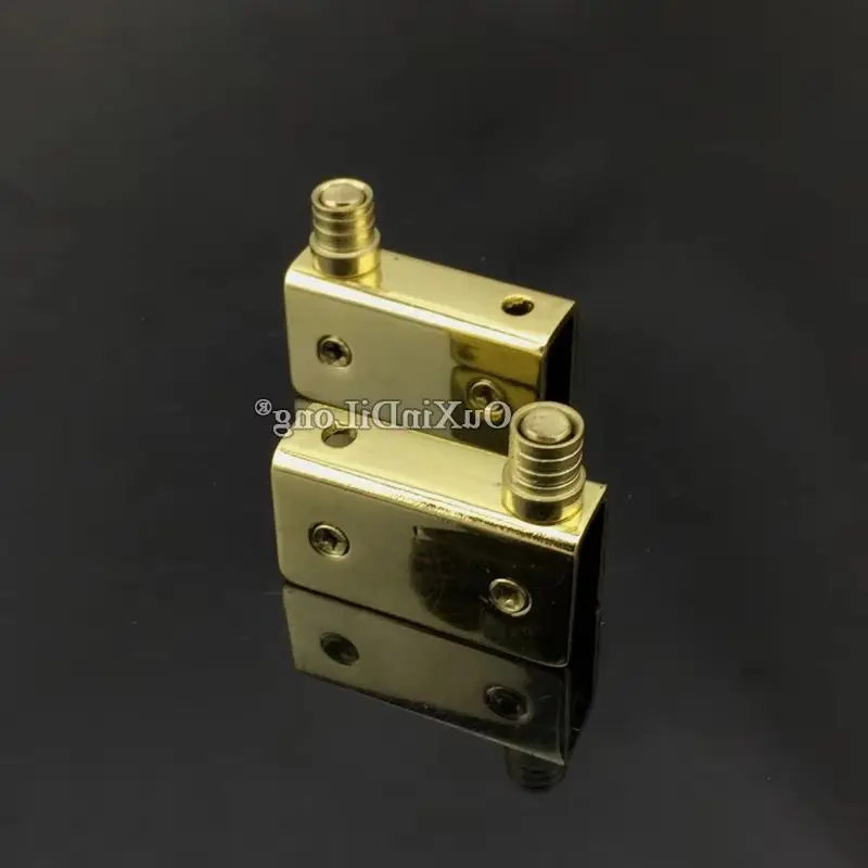 4Pairs Stainless Steel Glass Cabinet Hinge Showcase Display Cabinet Door Hinges Glass Fixed Clamps Install Up and Down for 5~8mm