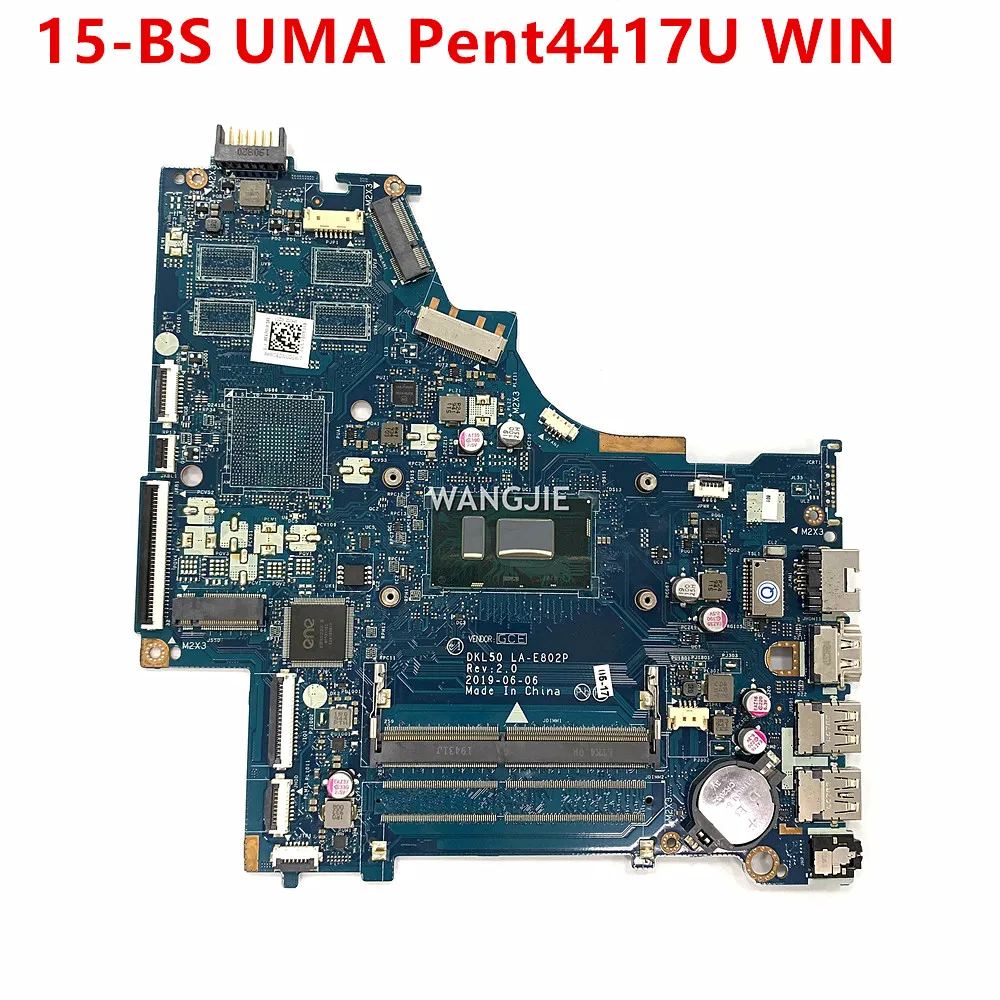 

FOR HP 15-BS134WM 15-BS Laptop Motherboard L50733-601 L50733-001 UMA Pent4417U WIN DKL50 LA-E802P 100% Working