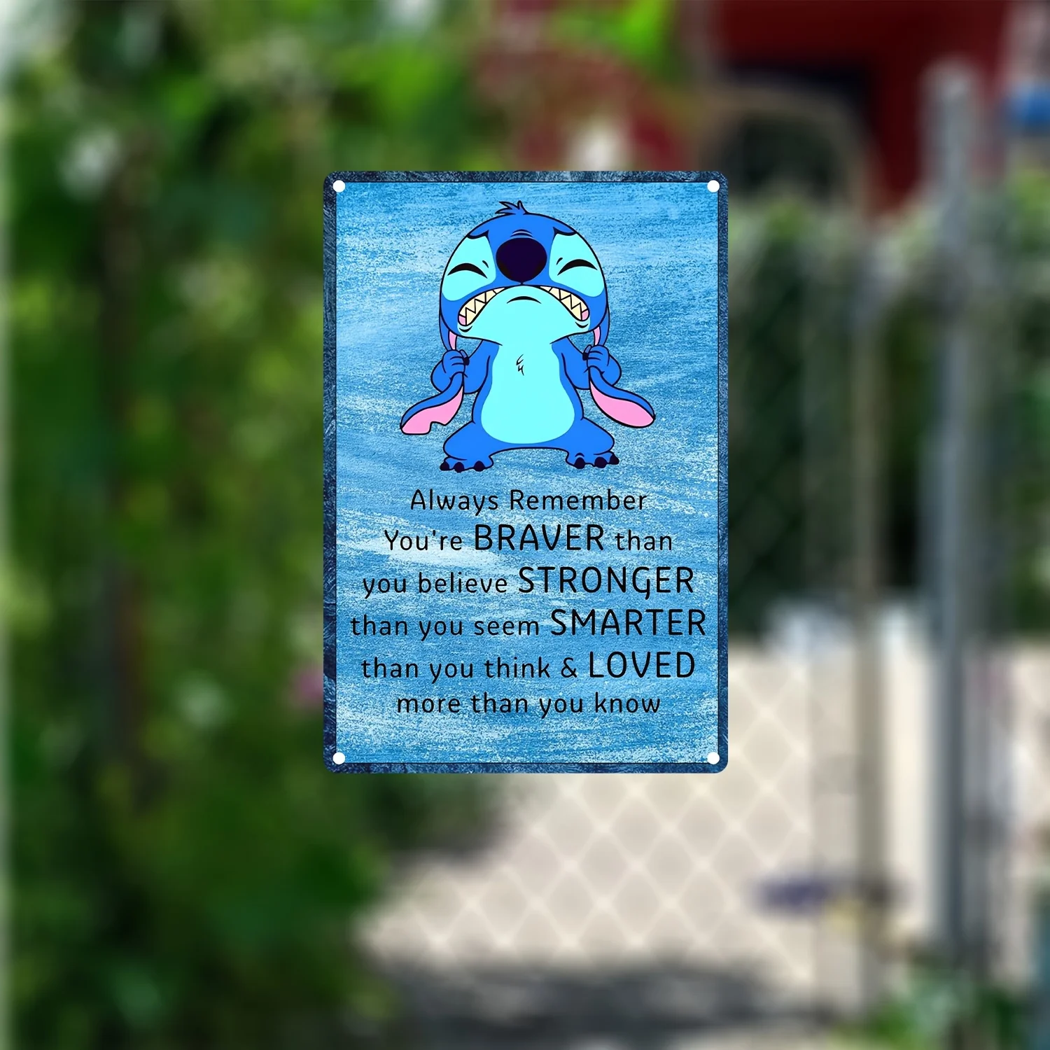 قطعة واحدة من لافتة الحائط المعدنية - "أنت أكثر شجاعة من صدق" ديكور معدني عتيق، 20.32 سم × 30.48 سم، هدية مثالية للغرز F