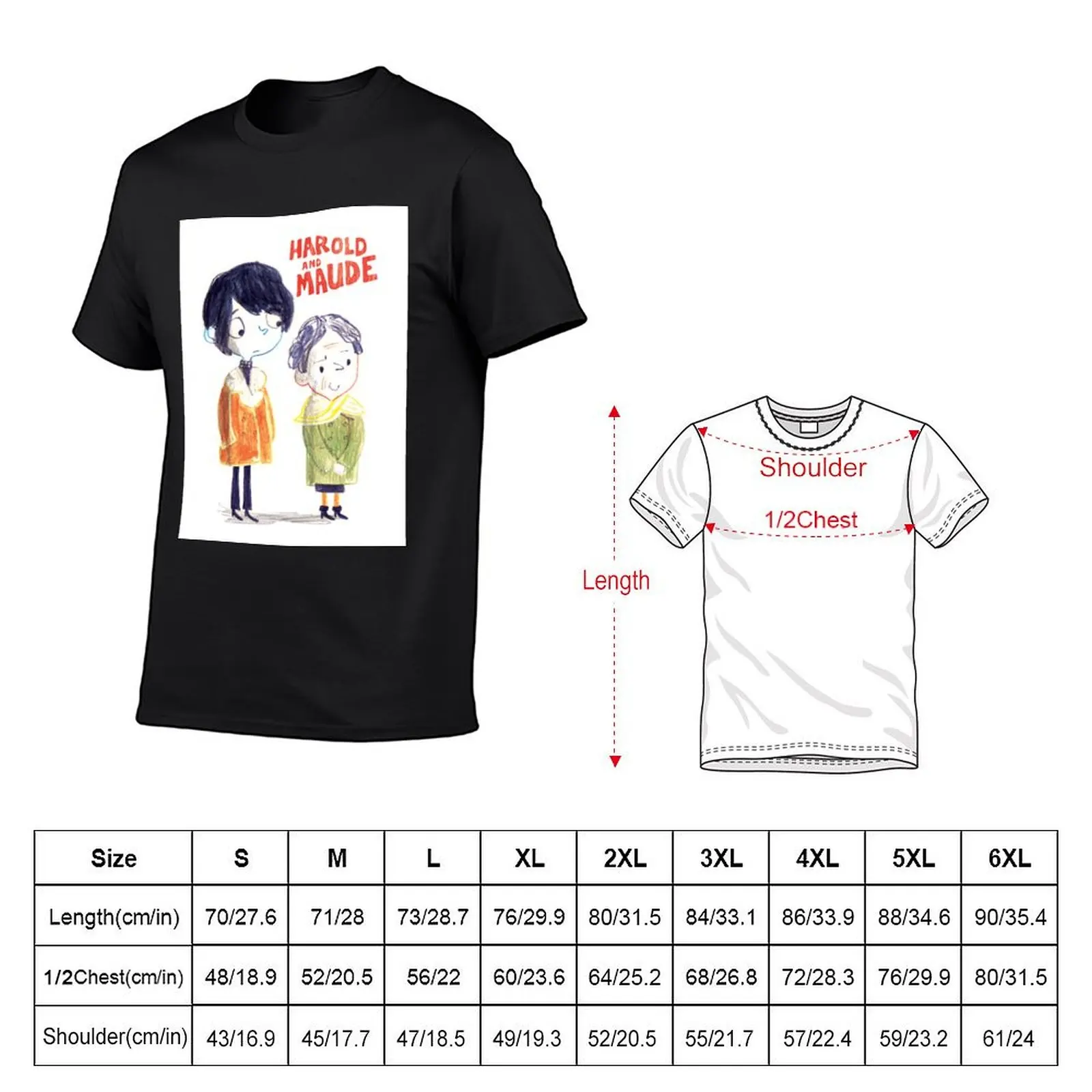 Harold & Maude (Unsigned) T-Shirt korean fashion man t shirt anime Men's cotton t-shirt