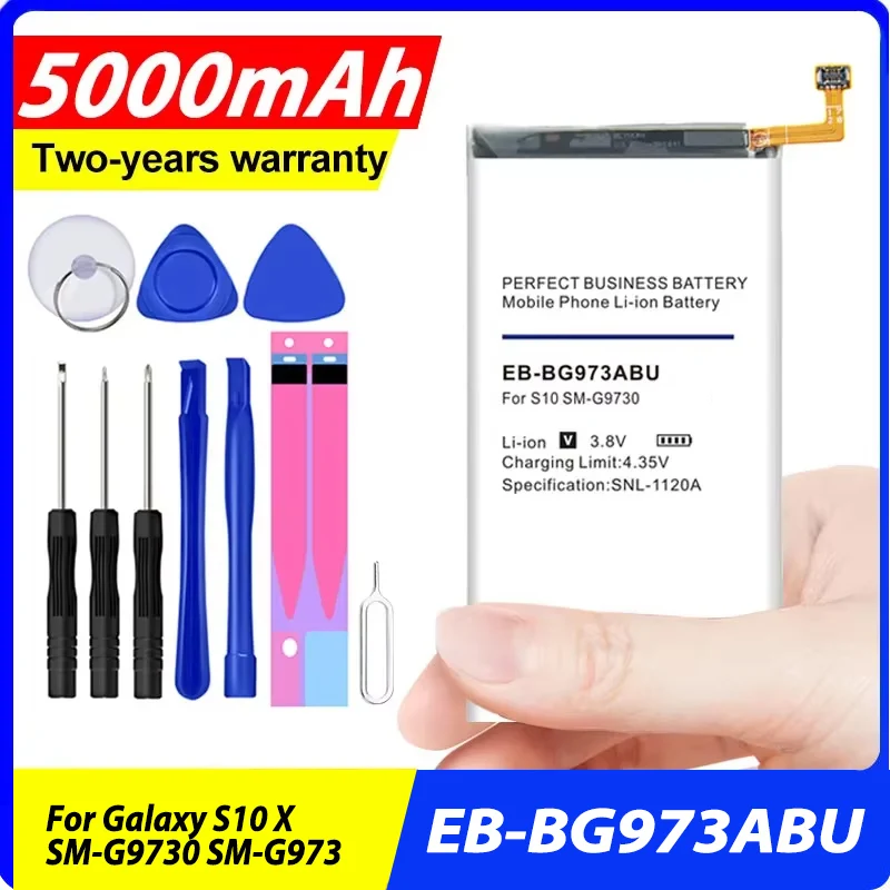 5000mAh EB-BG973ABU For Samsung Galaxy S10 X SM-G9730 SM-G973 G973F G973U G973W Mobile Phone +Tools