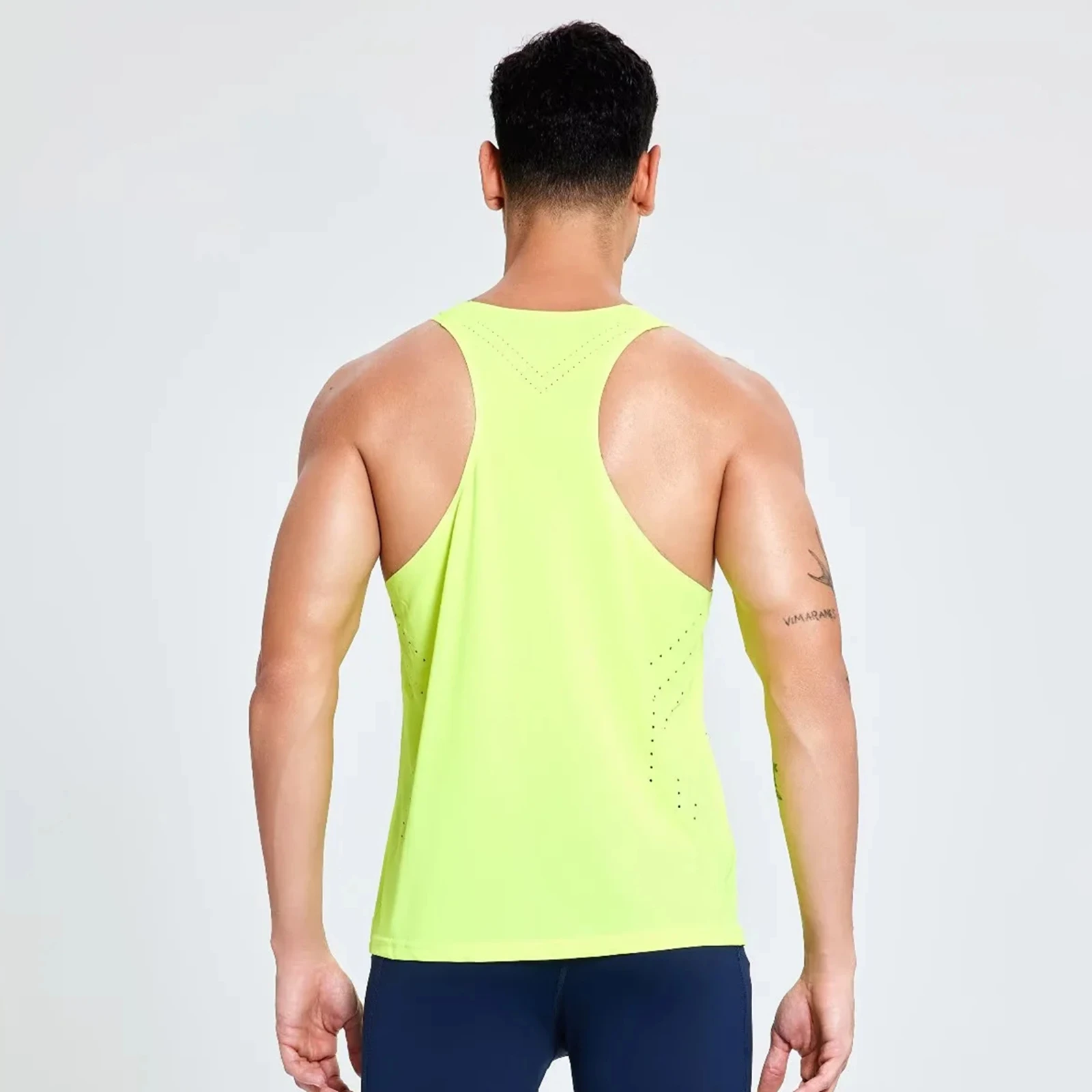 Men Athletics Tank Top Urltra-Light Running Vest Speed Sport Fitness Shirts Guys Sleeveless Clothing Athlete Track Field Singlet