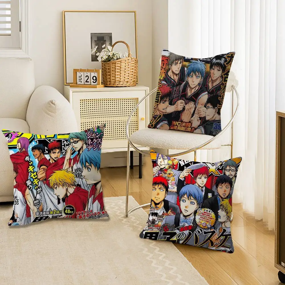 Anime K-Kuroko No Basket Basketball Cushion Cover Inches Farmhouse Decor Home Throw Pillow Covers For Couch Decorations