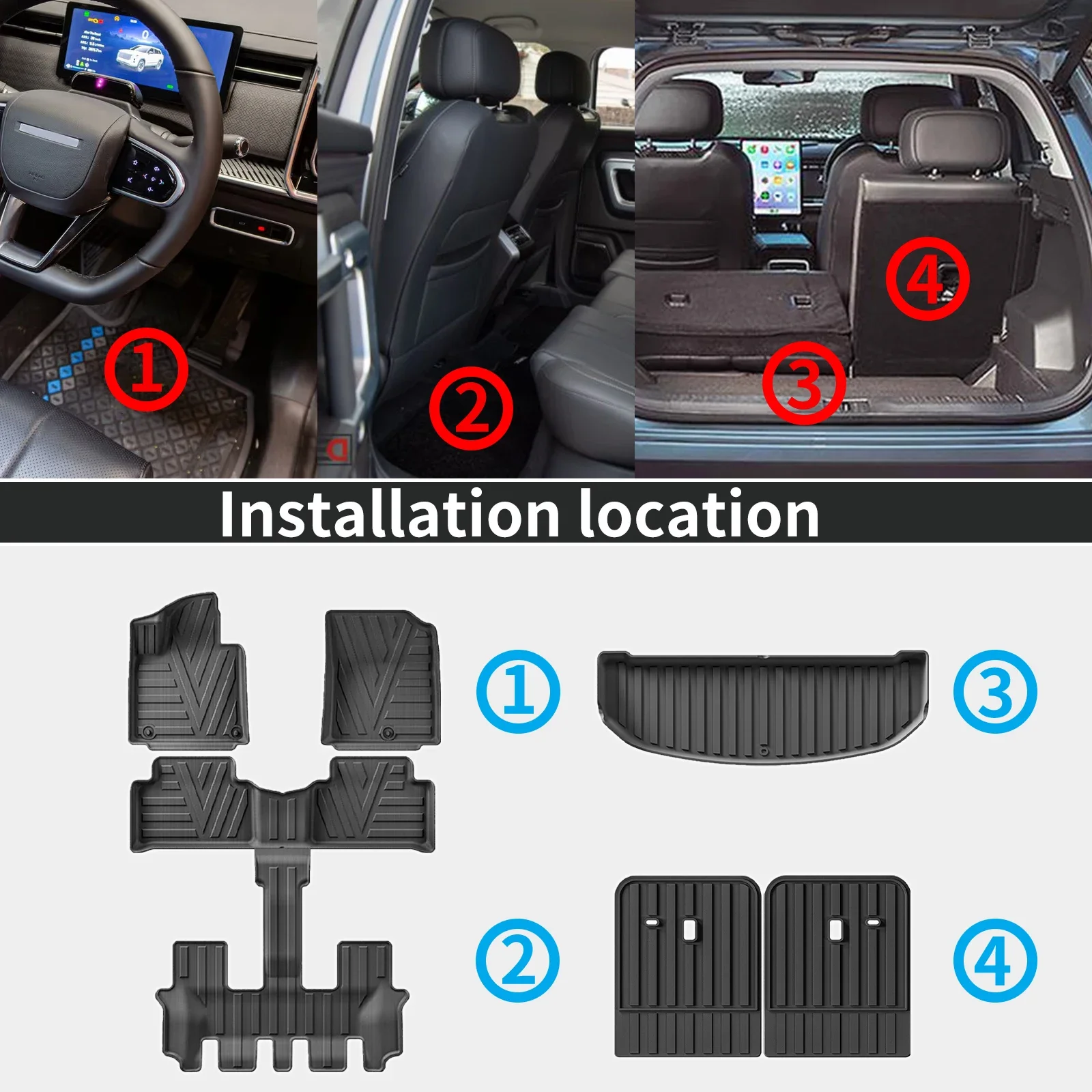 for Kia Sorento MQ4 Fuel 6Seats 2021-2025 2026 RHD LHD Eco-Friendly TPE Floor Mats Non-Slip Dustproof Car Interior Accessories