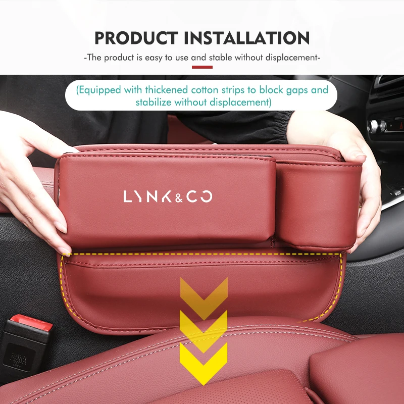 Car Seat Gap Organizer Multifunction Storage Box Cup Holder For LYNK&CO 01 02 03+ 05 06 09 PHEV 09 MHEV