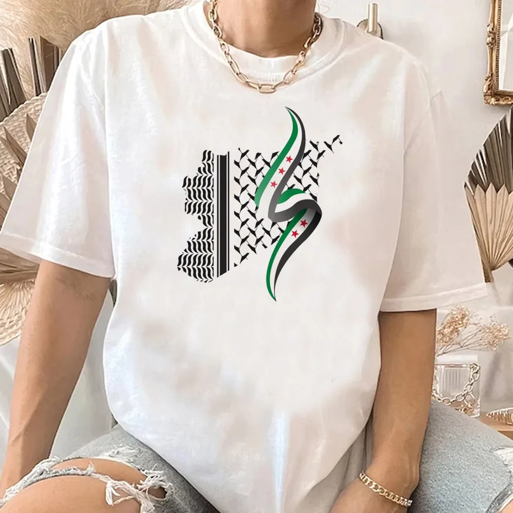 Syria shirt women Colorful aesthetic Trendy 2000s Gothic women t-shirt Digital Trendy 2000s Breathable Pop Culture harajuku