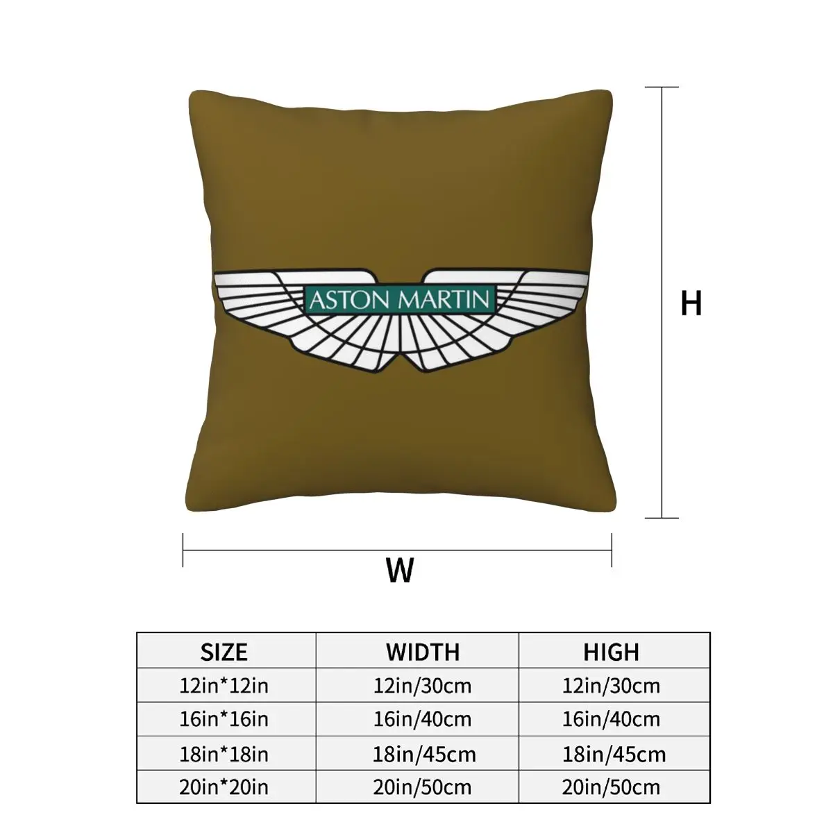 Aston Martin Badge 2 pcs Square Pillowcase Pillow Cover Cushion Decor Comfort Throw Pillow for Home Sofa