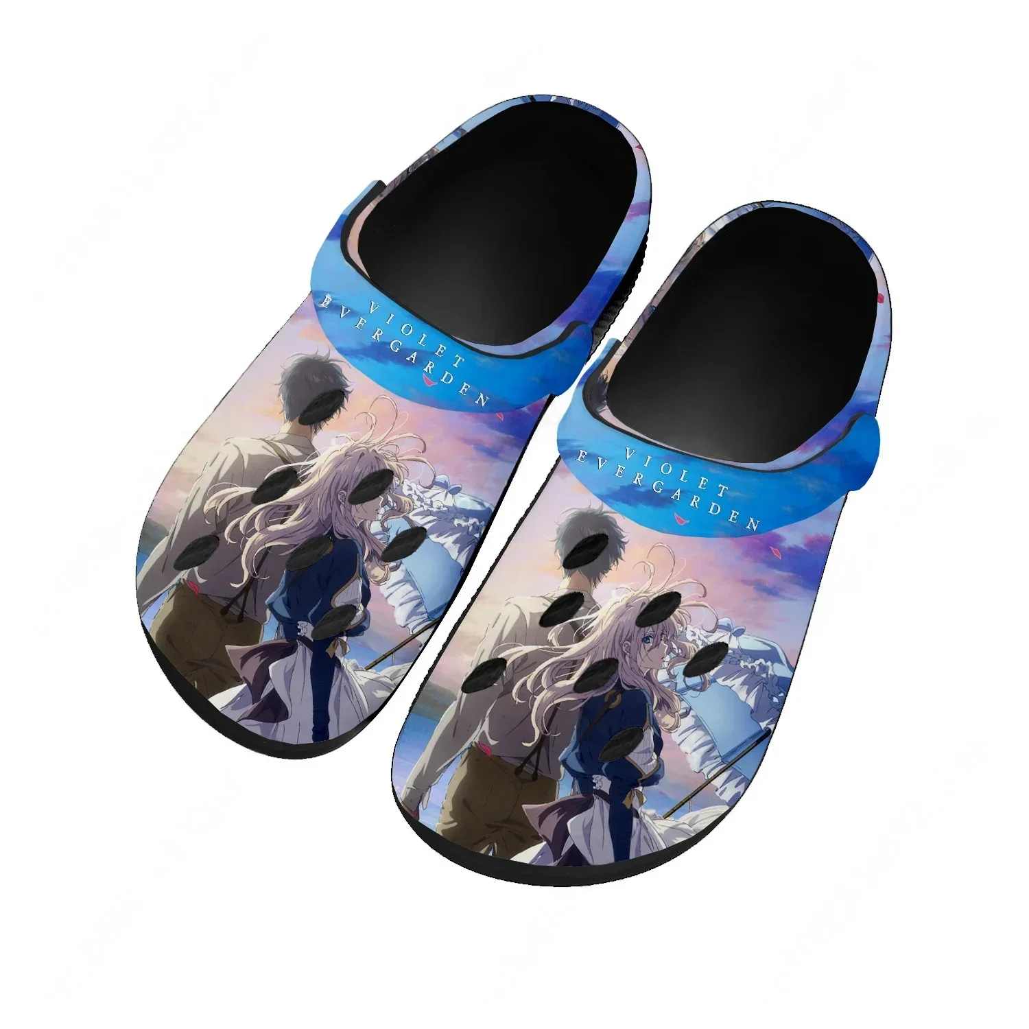 

Водные сандалии Violet Evergarden для мужчин и женщин: удобные, модные, для дома и сада, с возможностью индивидуального дизайна, дышащие пляжные шлепанцы с отверстиями