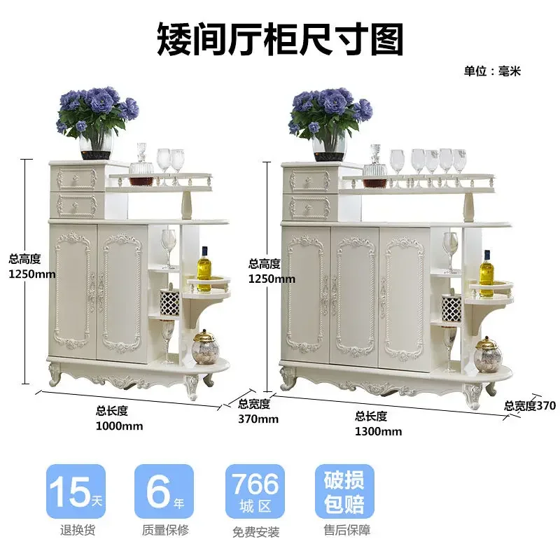 TAO  European double-sided entrance cabinet, shoe cabinet integrated household room hall cabinet, white entrance living room