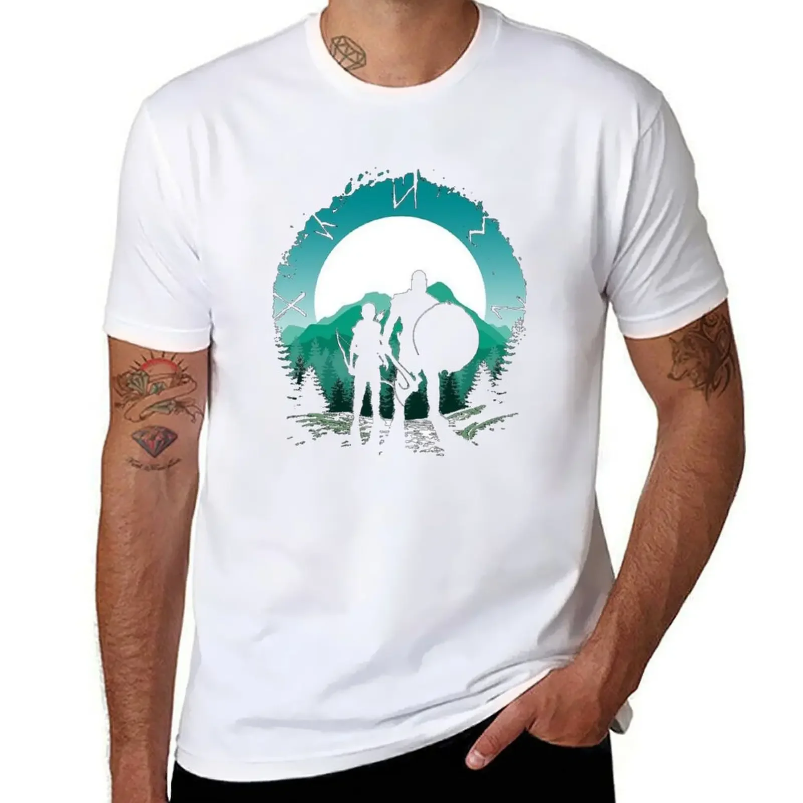 Kratos and Atreus - Gow T-Shirt cute tops customs design your own Blouse mens white t shirts tshirts for mens designer clothes.