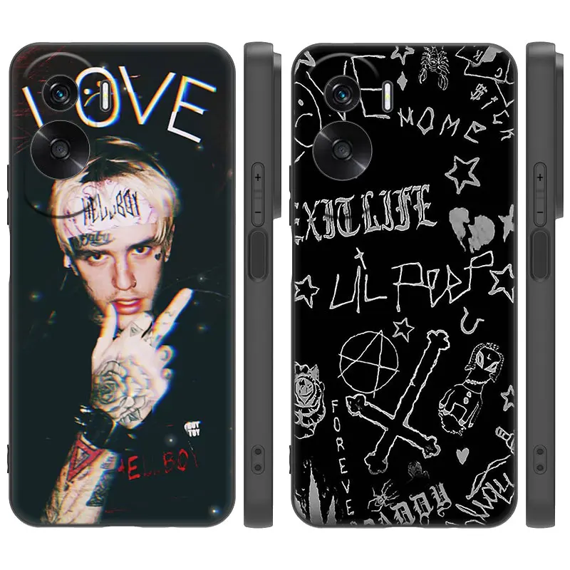 Lil Peep Hellboy Love Cartoon Cover Black Bumper Case For Huawei P60 Pro Art P50E P40 P30 P20 Pro P10 Lite P Smart Z PSmart 2021