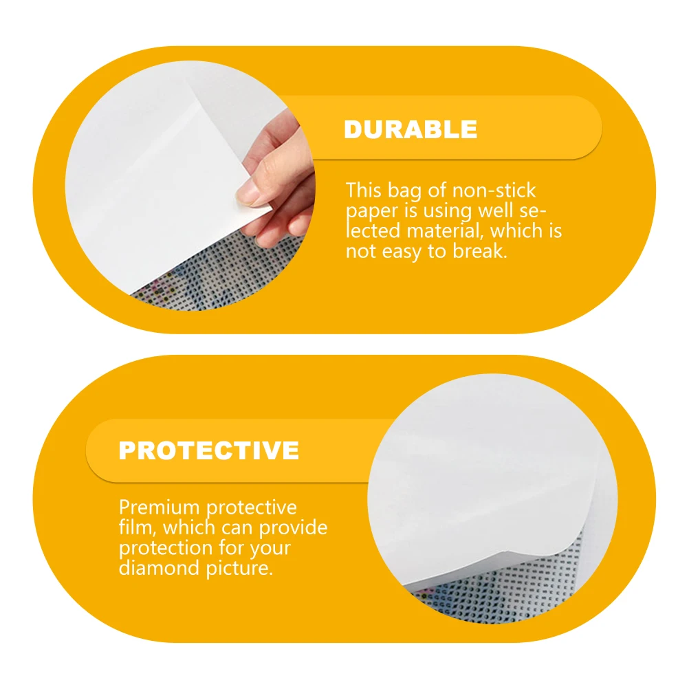 

50 Sheets Non-stick Release Paper Dust-proof Stickers for Diamond Drawing Craft Mosaic Supplies Protection Film