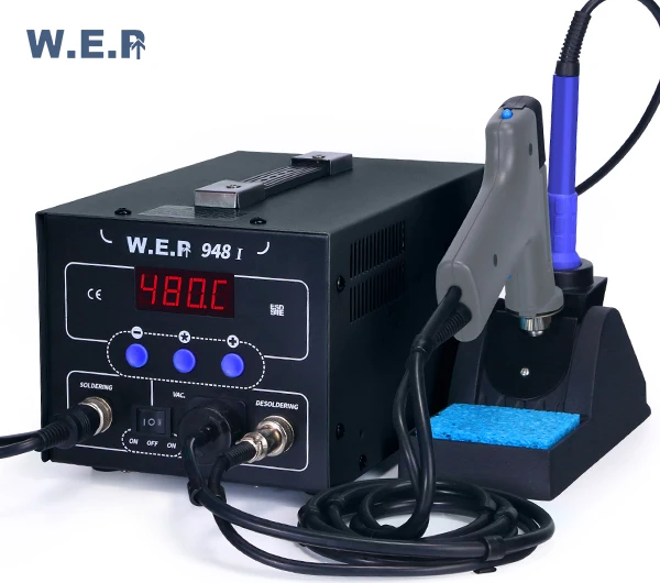 WEP 948-I ESD Safe Desoldering welding equipment Sucker Tin Vacuum Desoldering Station