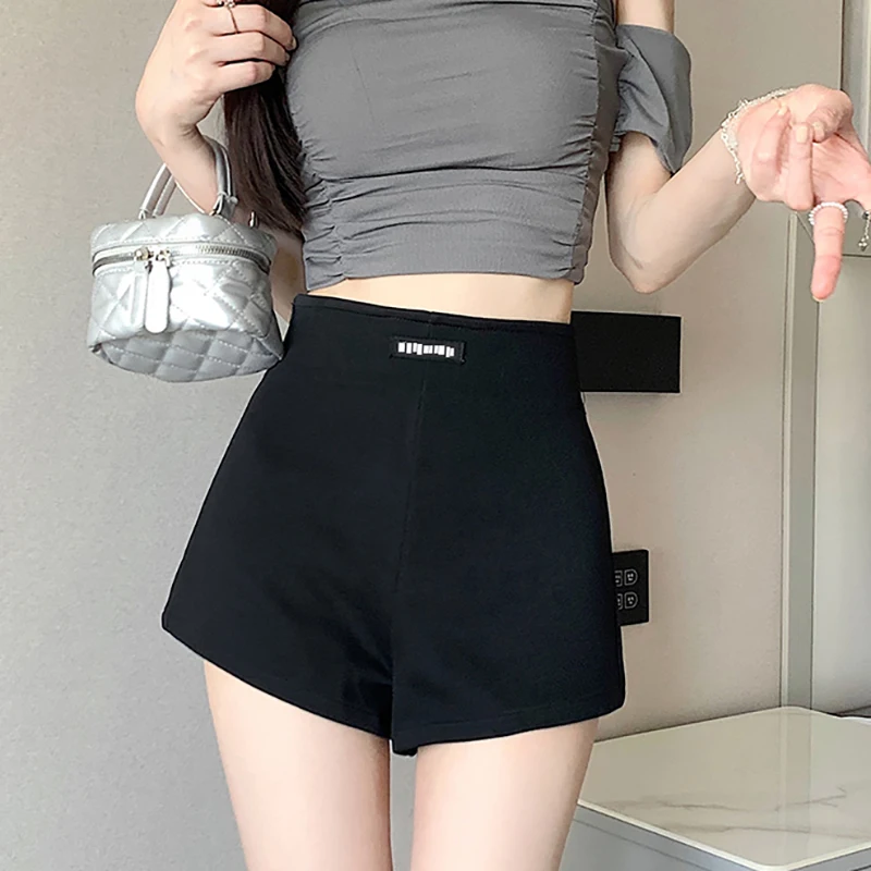 HELIAR Women Casual High Waist A-line Shorts Zipper Office Chic Shorts Yoga Sexy Slim Shorts Sports Trousers for Women Summer