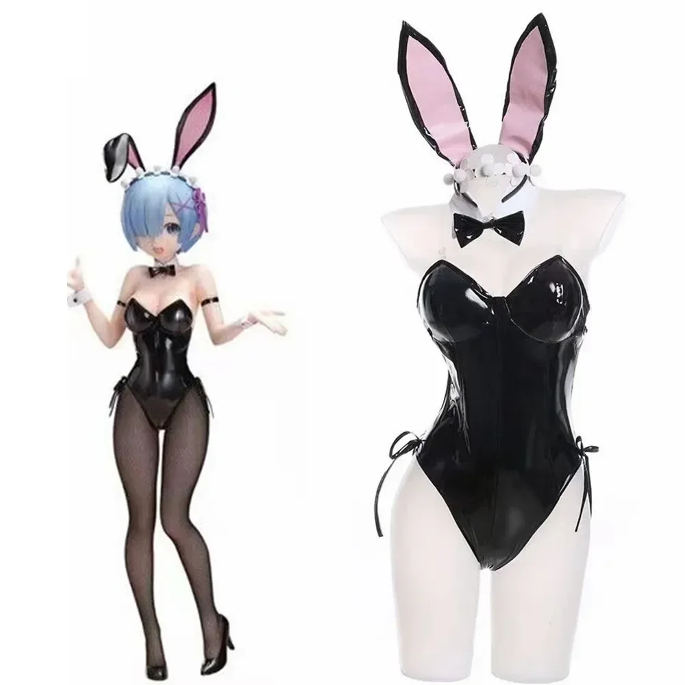 Anime Re:Life In A Different World From Zero Cosplay Rem Bunny Girl Costume