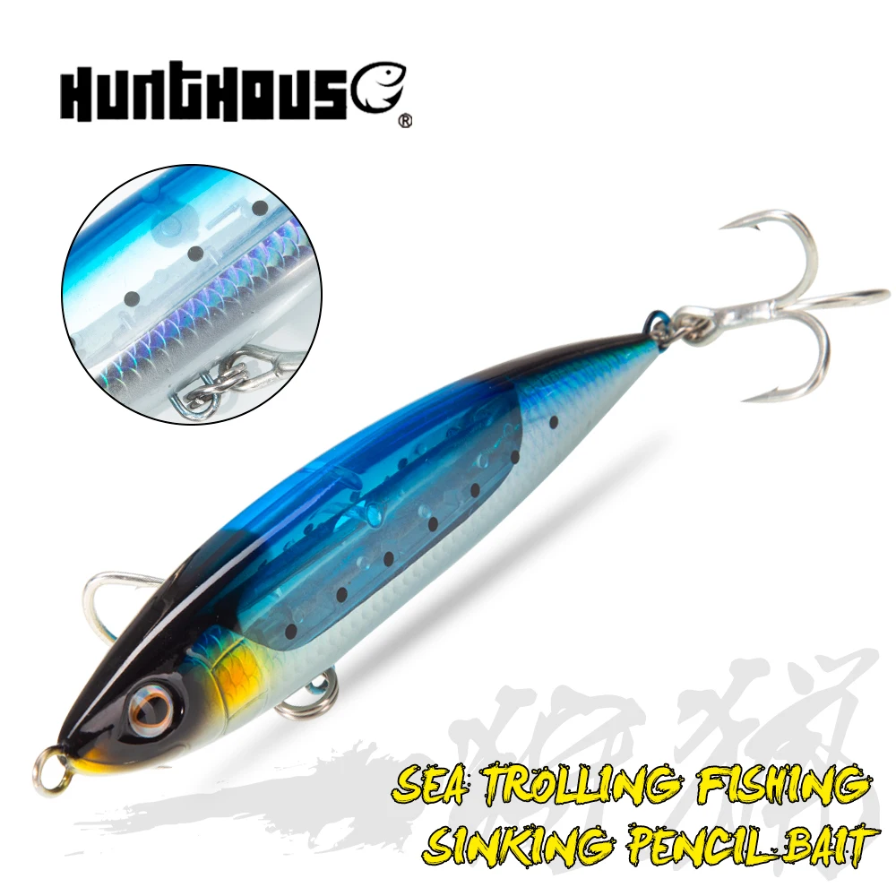 

Hunthouse Sinking Pencil Fishing Lure WTD Stickbait Hard Bait 150mm 68g Trolling Sea For GT Bass Blade Saltwater Fish Tackle