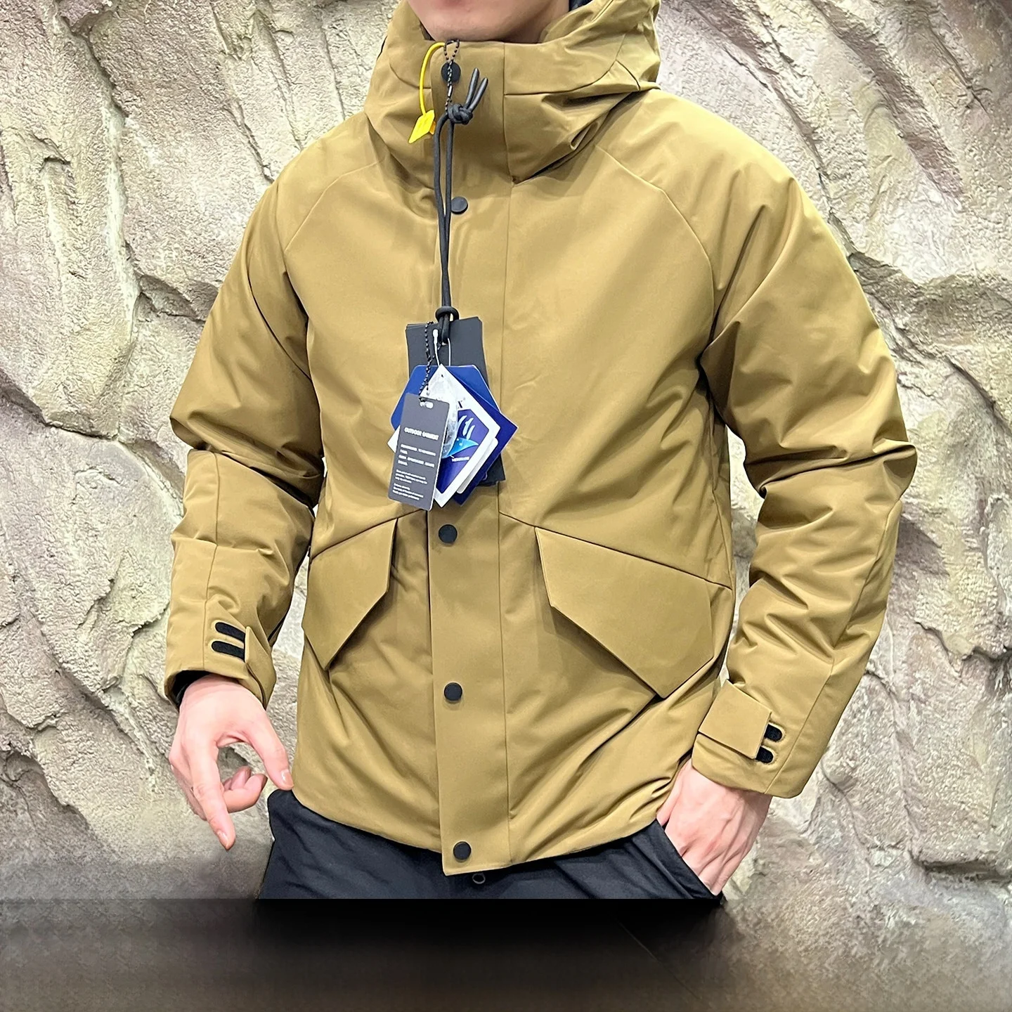 

High-End Outdoor Men's down Jaet aphene Heating Thiened Du down Coat Warm Outdoor Windproof Waterrepellent Regular Fit