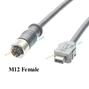 IX Industrial Cat6A Ethernet-Kabel IX40G-A-10S-CV(7.0) IX A Key to M12 X Code Steckerkabel, geschirmt, SFTP für Maschinenbildverarbeitung – Detail 1