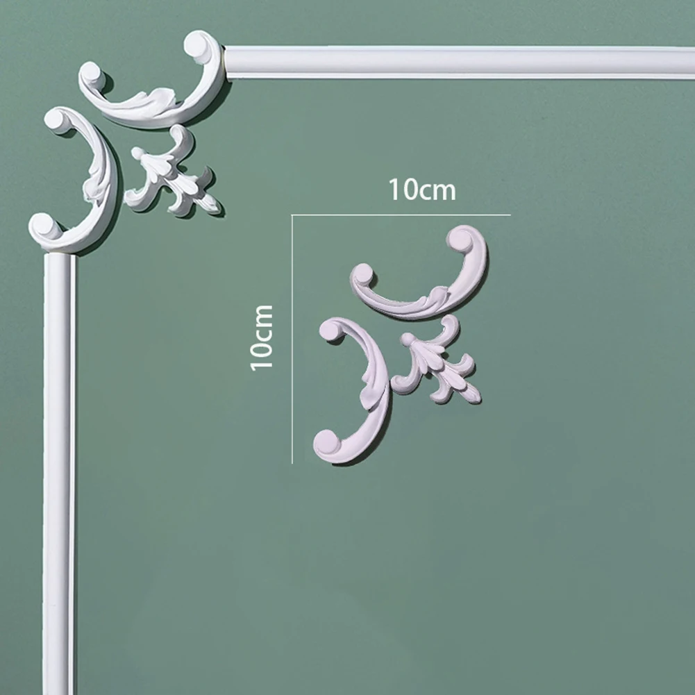 Classic for fleur De Lis Wall Corner Molding Set 4 pcs for Interior Design Projects and Architectural Detail Installation
