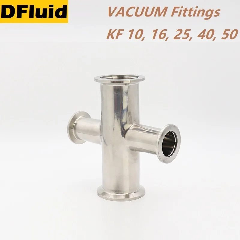 304 Stainless Steel KF10/16/25/40/50 REDUCER CROSS VACUUM Fittings High Quality Quick Flange Fittings For VACUUM Pumps Pipeline