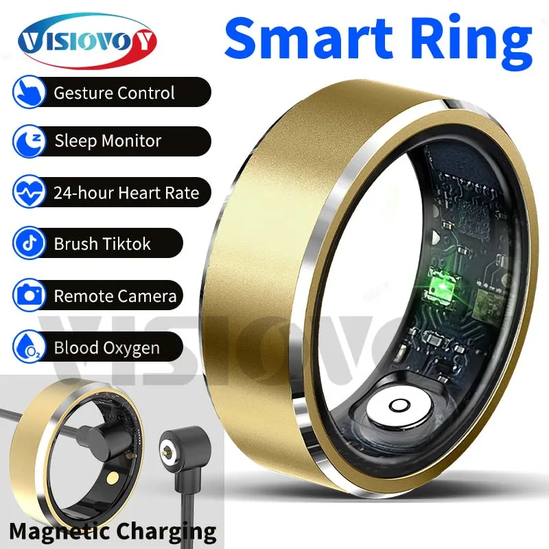 New Smart Ring 2024 5ATM Waterproof For Samsung For Iphone Ring Men Women24H Health Monitor Gesture Control Multi-sport Function